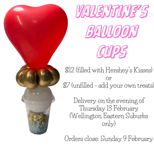 Valentine's Day Balloon Cups - Limited Time only